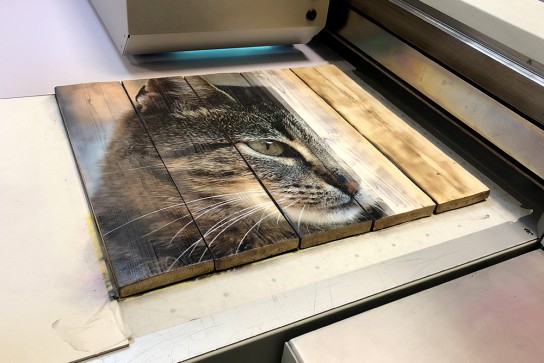 Печать на дереве